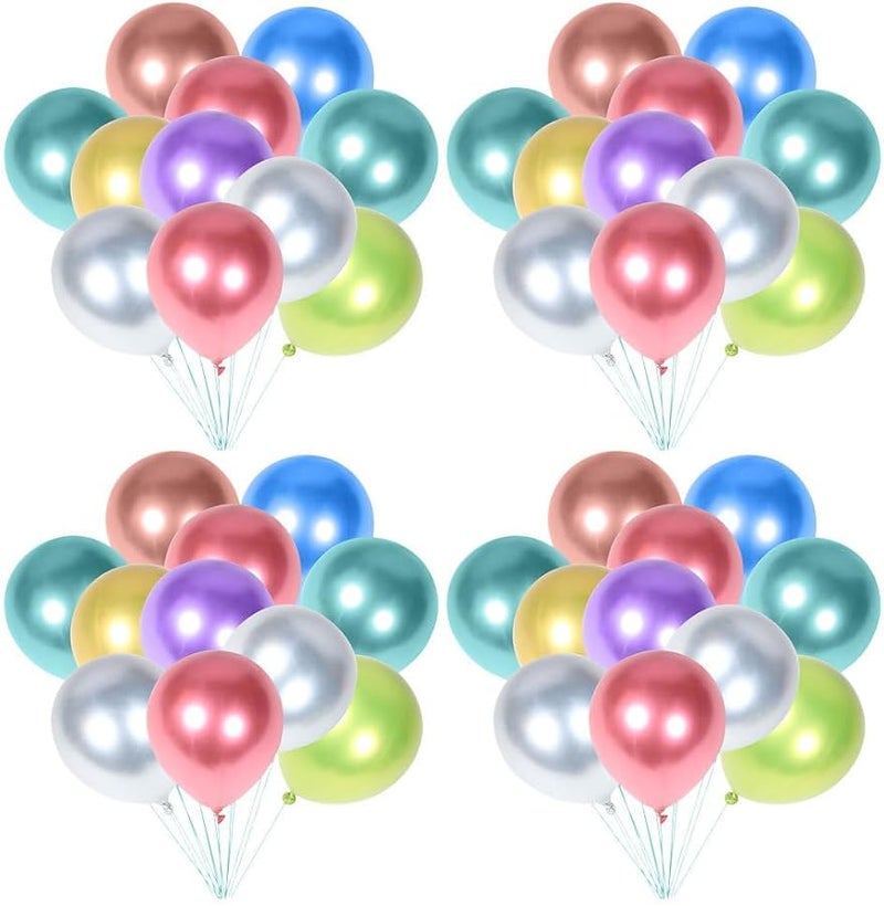 Thicken Latex Metallic Balloons 50pcs Multiple Colors For Birthday Party Decorations - Image 1